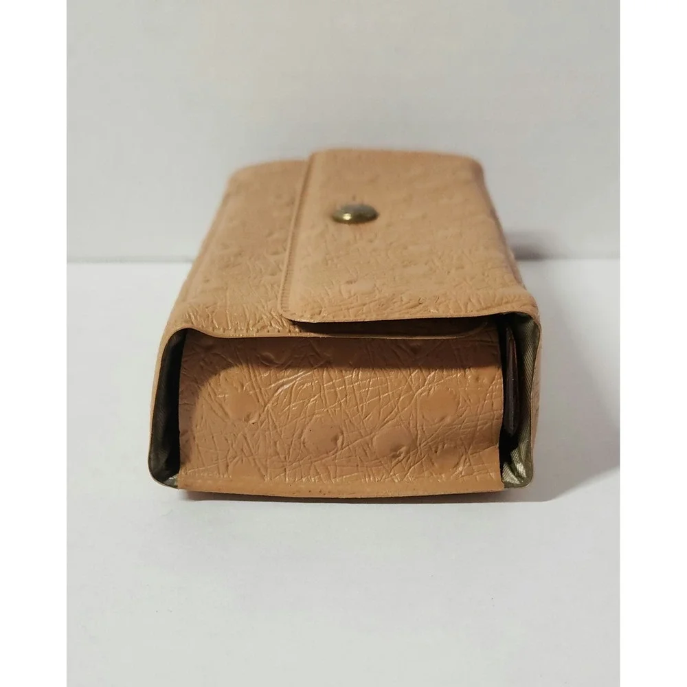 Men's Vintage Vanity Tan Travel Brush Comb Nail File in Case Collectible‎